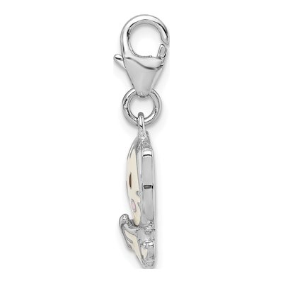 Sterling Silver Enameled Kitten Charm – view 3