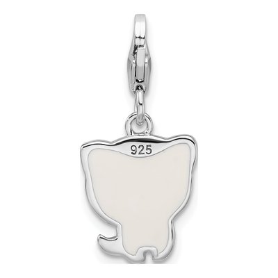 Sterling Silver Enameled Kitten Charm – view 4