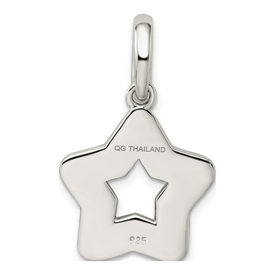 Sterling Silver Crystal Star Pendant – view 4