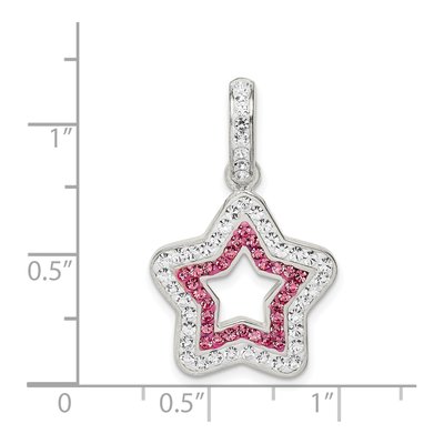 Sterling Silver Crystal Star Pendant – view 5