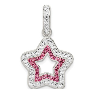 Sterling Silver Crystal Star Pendant