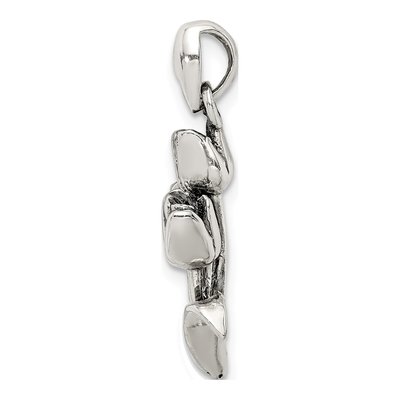 Sterling Silver Antiqued Tulip Pendant – view 3