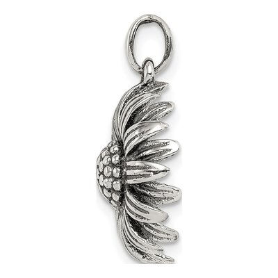 Sterling Silver Antiqued Sunflower Pendant – view 3