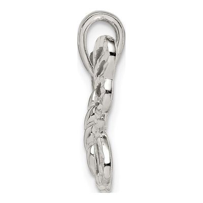 Sterling Silver Diamond-Cut Butterfly Pendant – view 3