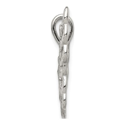 Sterling Silver CZ Diamond-Cut Butterfly Pendant – view 3