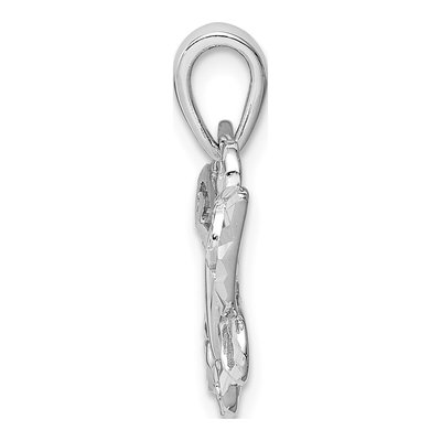 Sterling Silver Diamond-Cut Butterfly Pendant – view 3
