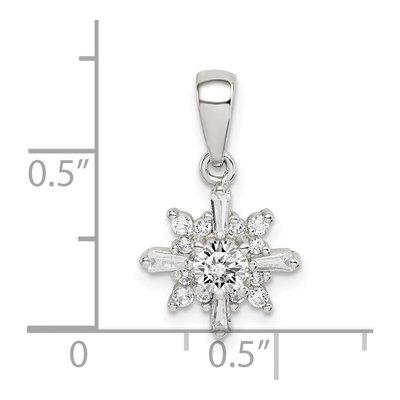 Sterling Silver CZ Fancy Pendant – view 5