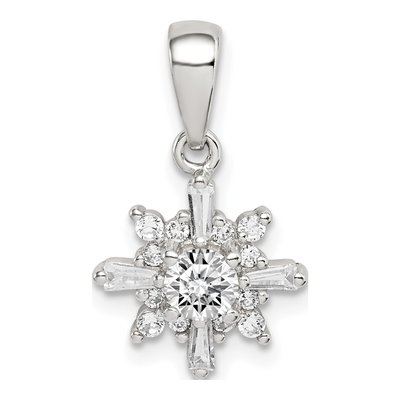 Sterling Silver CZ Fancy Pendant