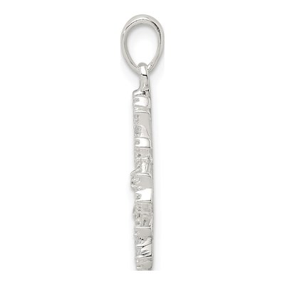 Sterling Silver CZ Snowflake Pendant – view 3