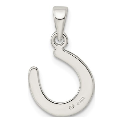 Sterling Silver Enamel Horseshoe Pendant – view 4
