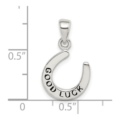 Sterling Silver Enamel Horseshoe Pendant – view 5