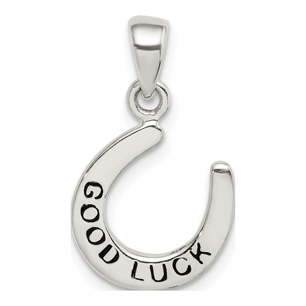 Sterling Silver Enamel Horseshoe Pendant