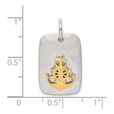 Sterling Silver Anchor Pendant – view 5
