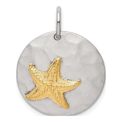 Gold-Plated Sterling Silver Starfish Pendant