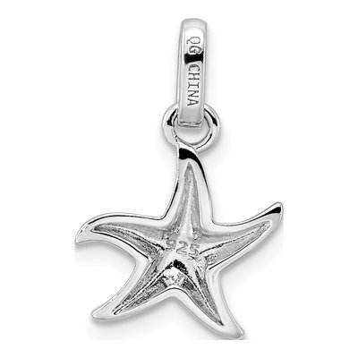 Sterling Silver Textured Starfish Pendant – view 4