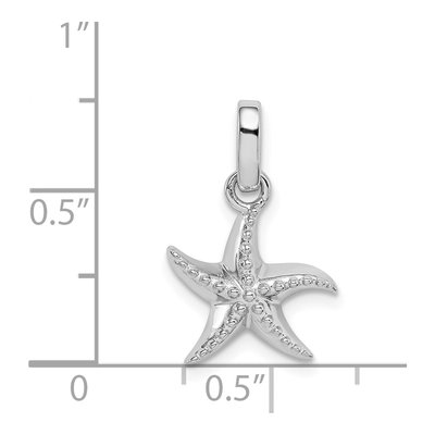 Sterling Silver Textured Starfish Pendant – view 5