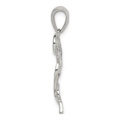 Sterling Silver Diamond-Cut Dolphin Pendant – view 3