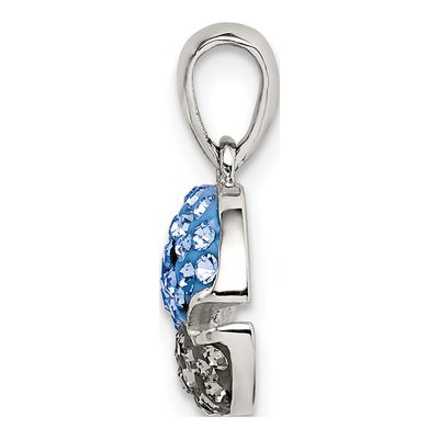 Sterling Silver Crystal Whale Pendant – view 3