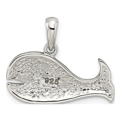 Sterling Silver Crystal Whale Pendant – view 4