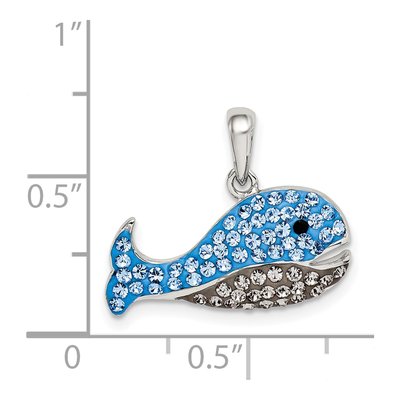 Sterling Silver Crystal Whale Pendant – view 5