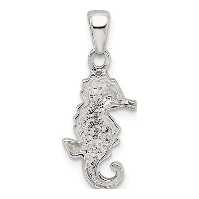 Sterling Silver Crystal Seahorse Pendant – view 4