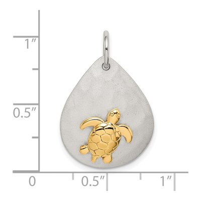 Sterling Silver Turtle Pendant – view 5