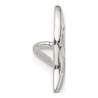Sterling Silver CZ Fish Slide Pendant – view 2