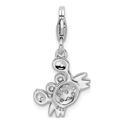 Sterling Silver CZ Crab Charm – view 4