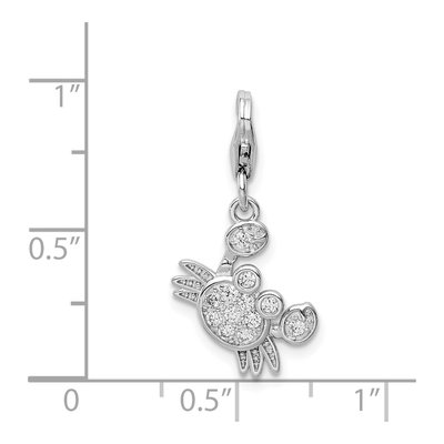 Sterling Silver CZ Crab Charm – view 5