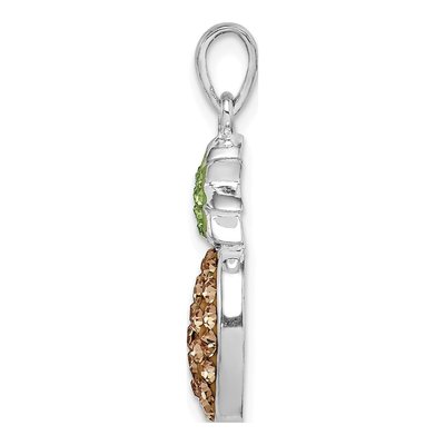 Sterling Silver Crystal Pineapple Pendant – view 3