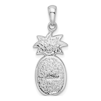 Sterling Silver Crystal Pineapple Pendant – view 4