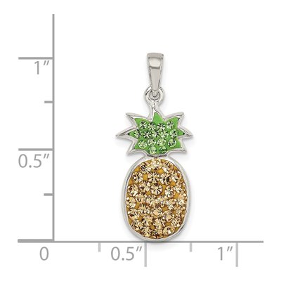 Sterling Silver Crystal Pineapple Pendant – view 5