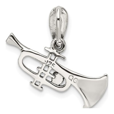 Sterling Silver Marcasite Trumpet Pendant – view 4