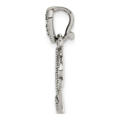 Sterling Silver Marcasite Music Note Pendant – view 3