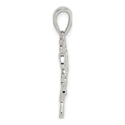 Sterling Silver Diamond-Cut Unicorn Pendant – view 3