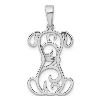 Sterling Silver Dog Pendant – view 4