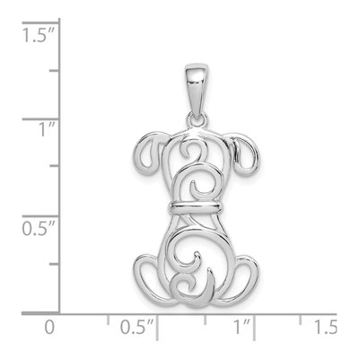 Sterling Silver Dog Pendant – view 5