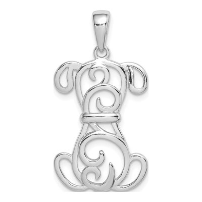 Sterling Silver Dog Pendant