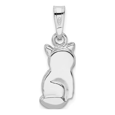 Sterling Silver Cat Pendant – view 4