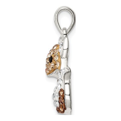 Sterling Silver Crystal Fox Pendant – view 3