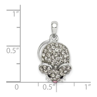 Sterling Silver Crystal Mouse Pendant – view 5