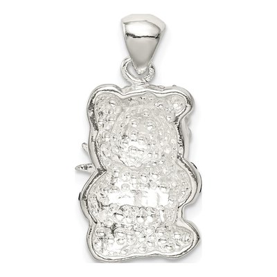 Sterling Silver Simulated Pearl & Crystal Panda Pendant – view 3