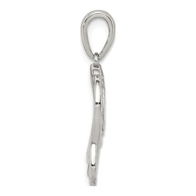 Sterling Silver Diamond-Cut Elephant Pendant – view 3