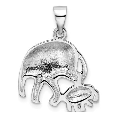 Sterling Silver Elephants Pendant – view 4