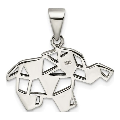 Sterling Silver Marcasite Elephant Pendant – view 4