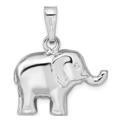 Sterling Silver Elephant Pendant – view 4