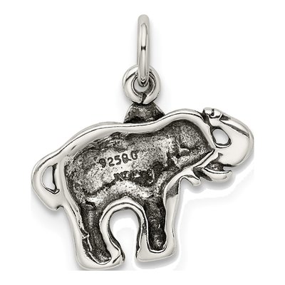 Sterling Silver Antique Elephant Pendant – view 4
