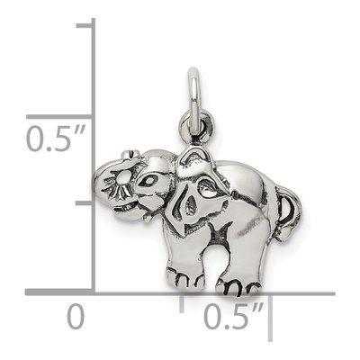 Sterling Silver Antique Elephant Pendant – view 5