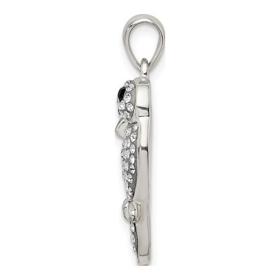 Sterling Silver Crystal Parrot Couple Pendant – view 3