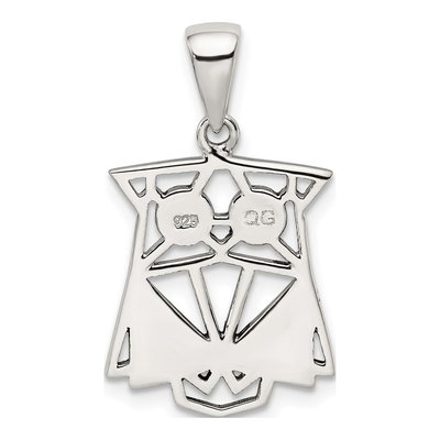 Sterling Silver Marcasite Owl Pendant – view 4